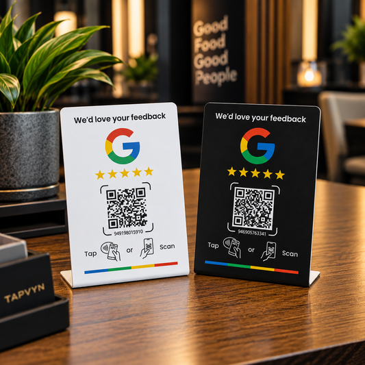 TAPVYN Google Review Stand